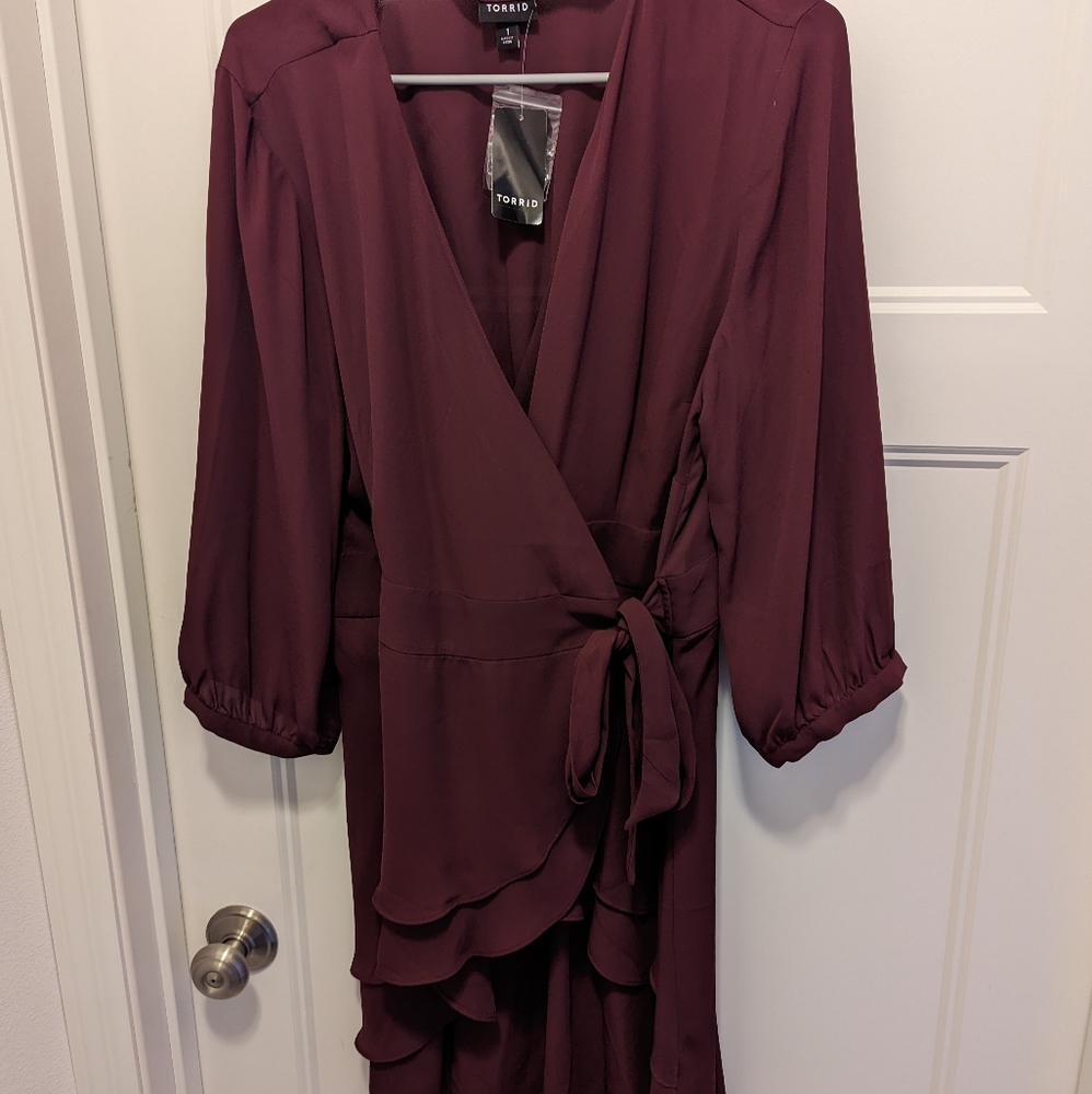 Torrid high low wrap top